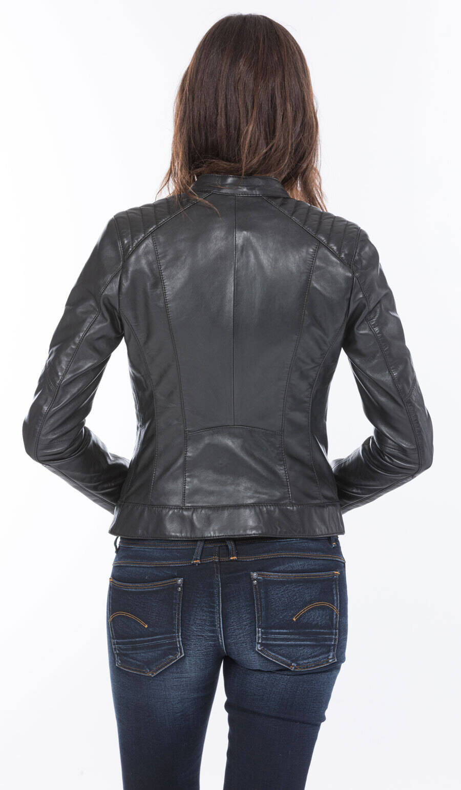 blouson cuir femme agneau noir 101125 (4)