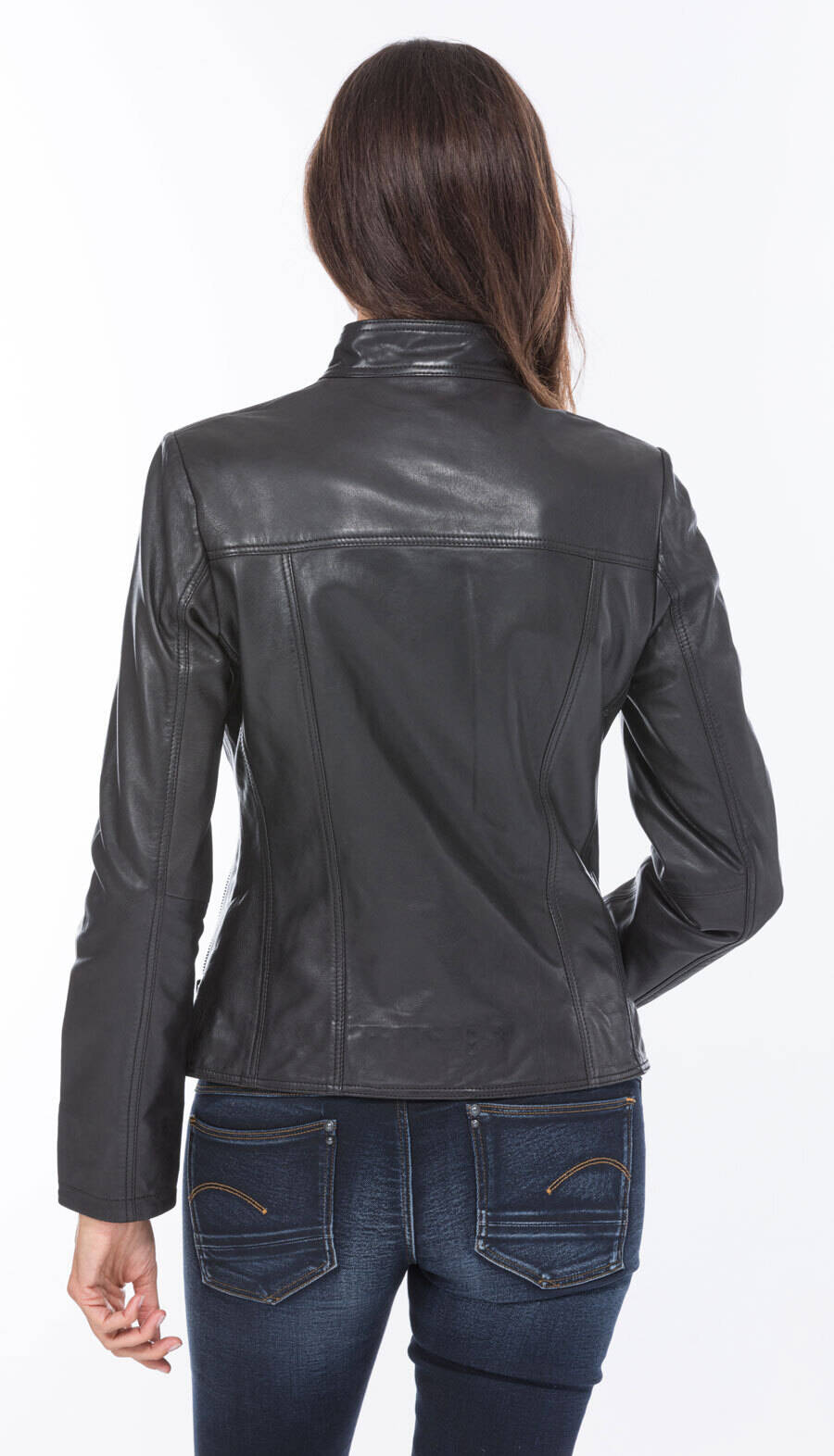 blouson cuir femme marie noir  (8)