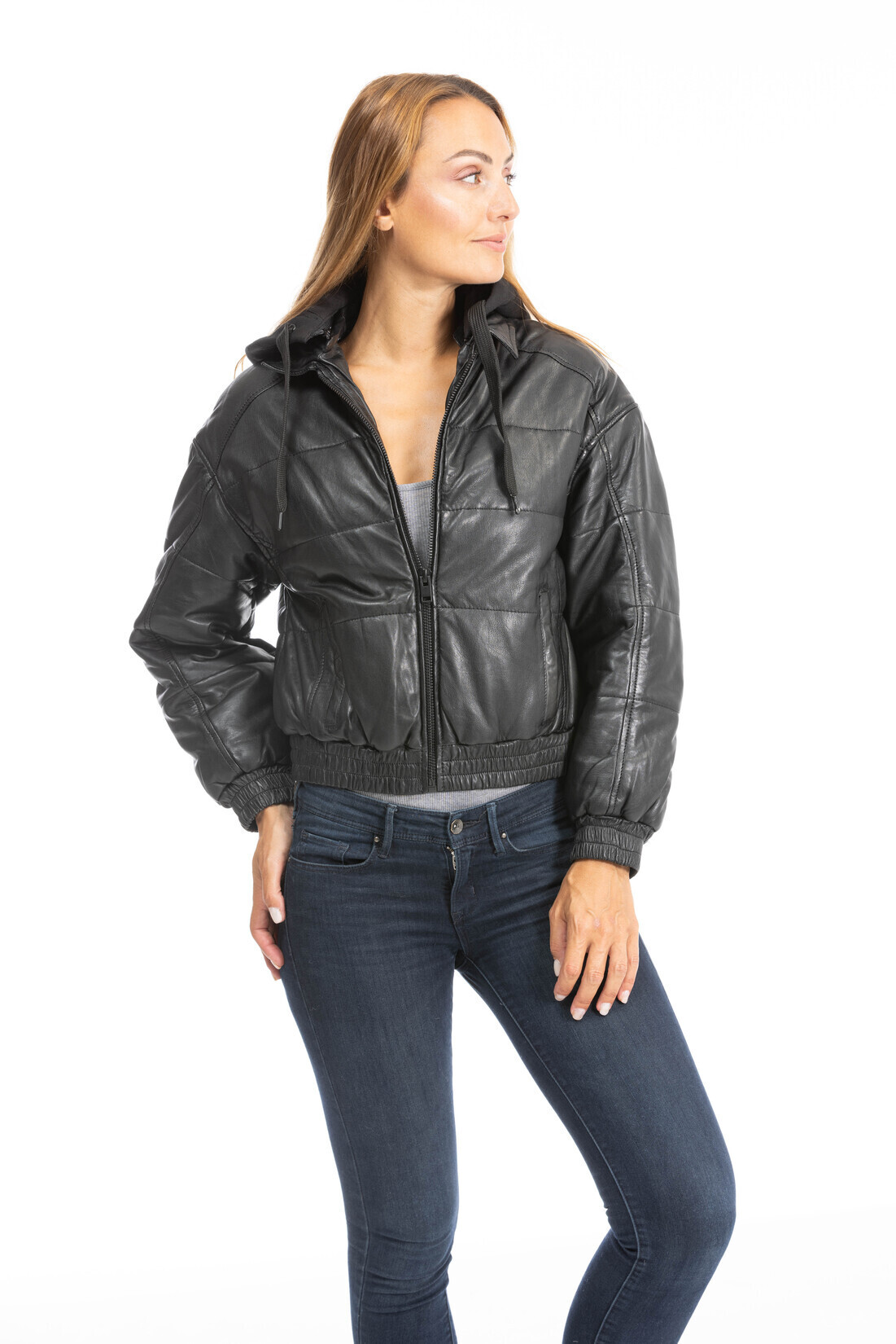 blouson cuir femme noir dacana (4)