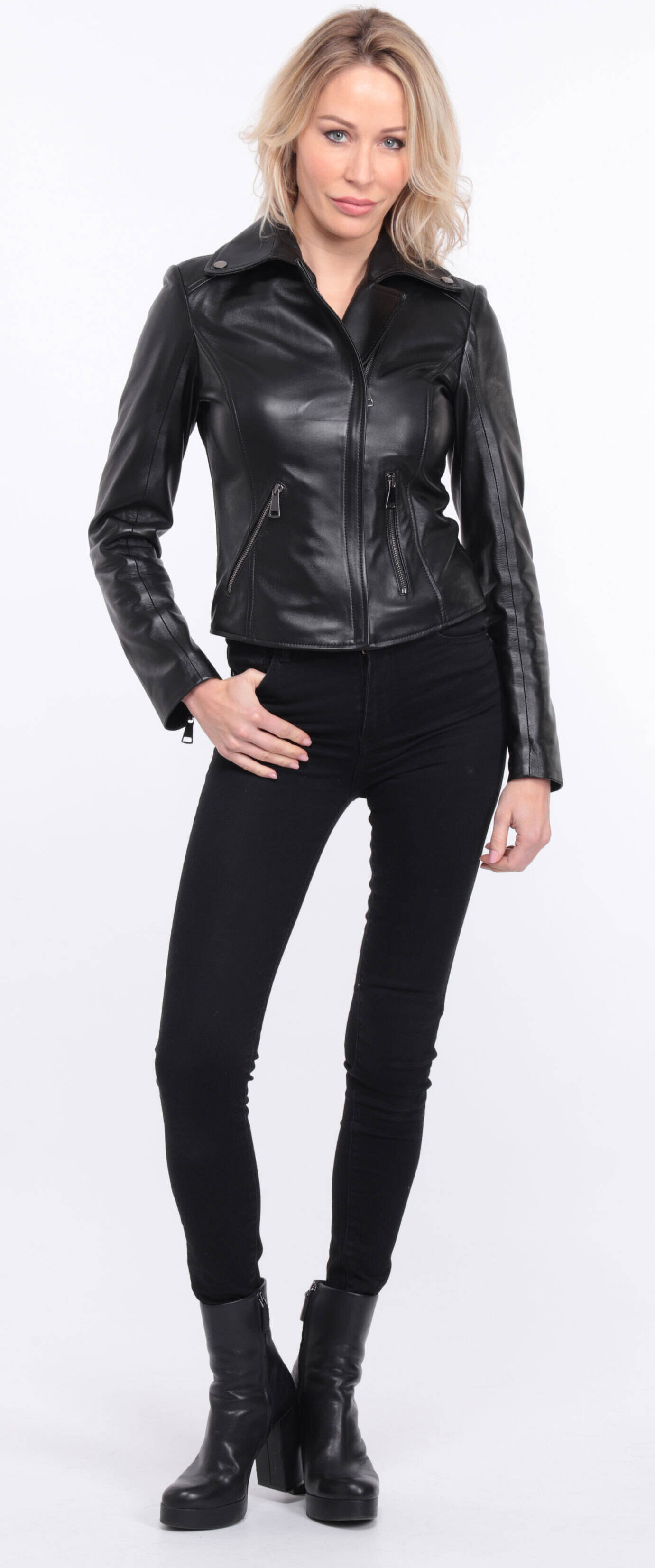 blouson cuir femme noir salou (16)