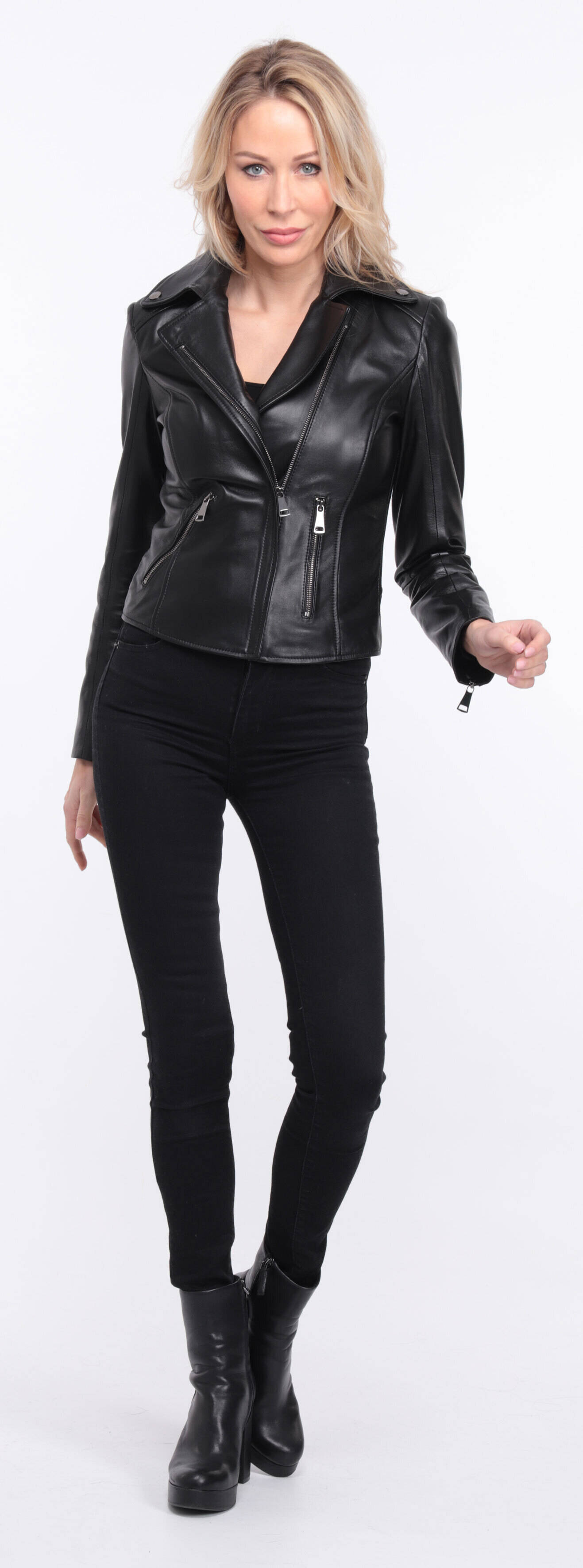 blouson cuir femme noir salou (19)