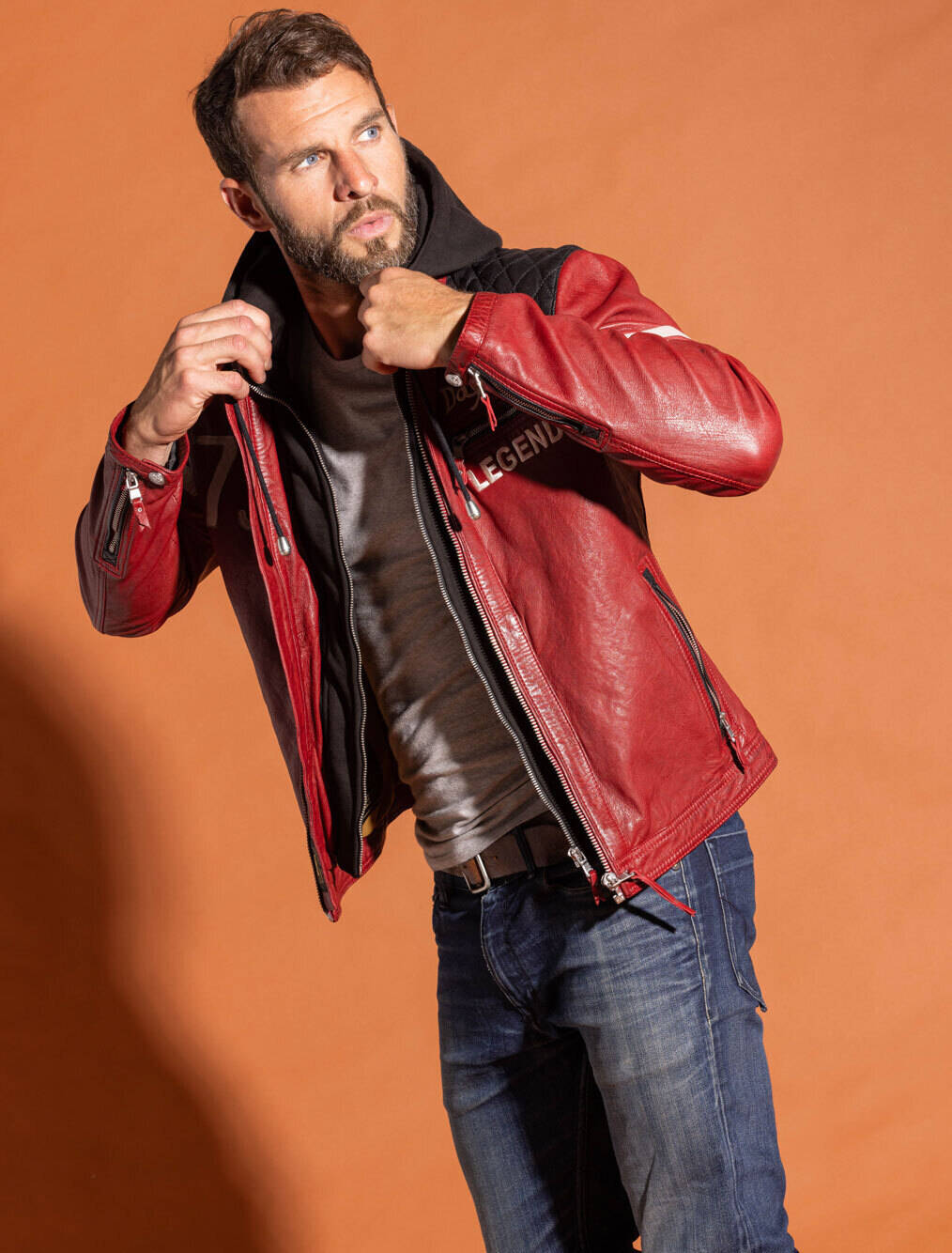 blouson cuir homme 102555 rouge (2)