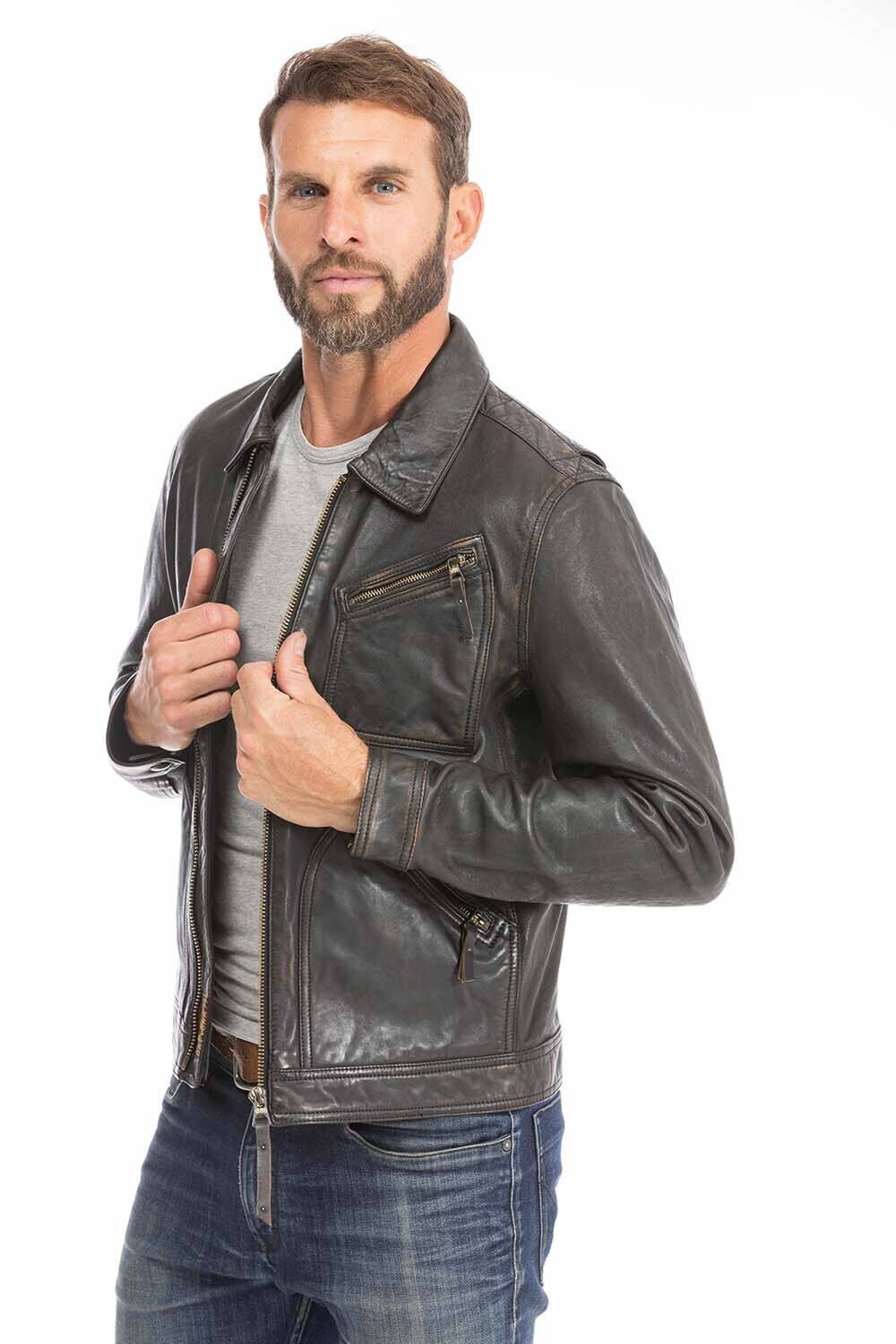 blouson cuir homme 102564 noir (4)