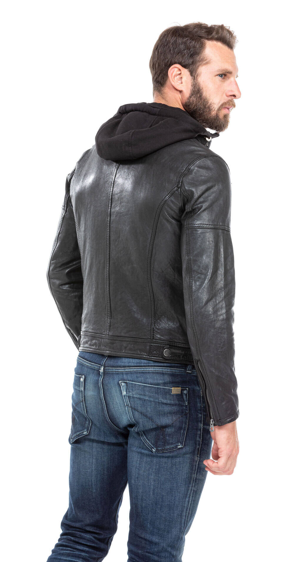 blouson cuir homme agneau noir 101126 capuche (8)