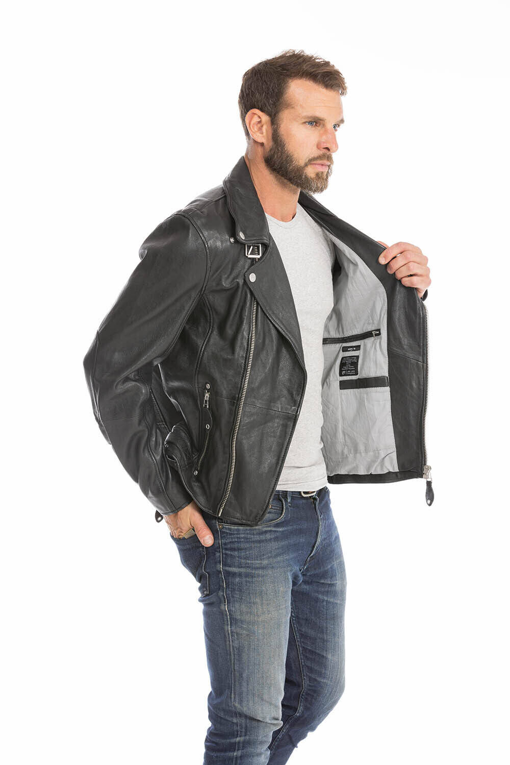 blouson cuir homme agneau noir mavric style perfecto (8)