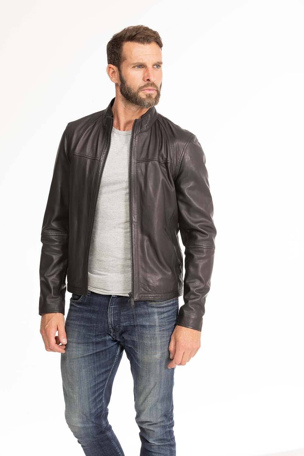 blouson cuir homme agneau noir miami (2)