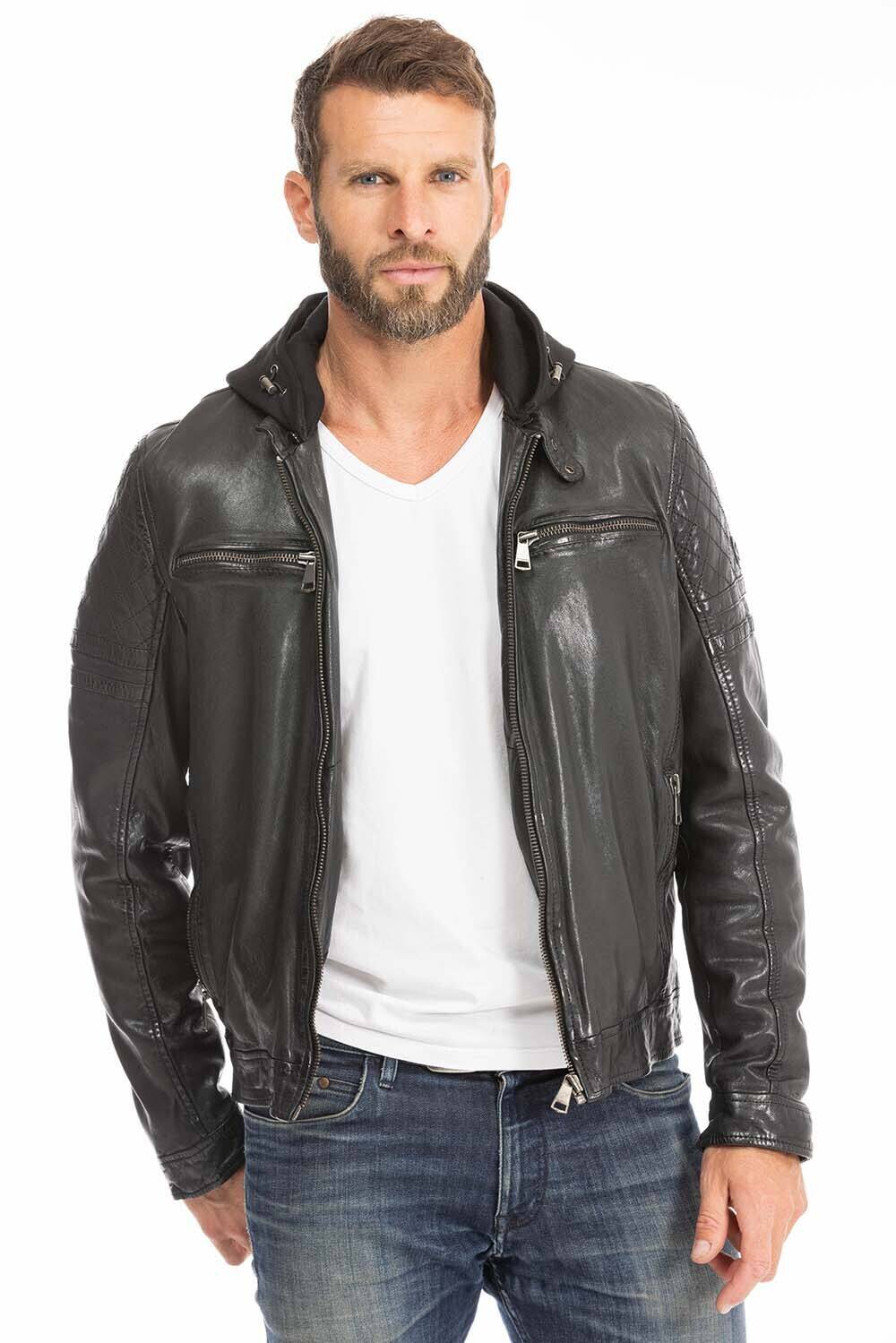 blouson cuir homme agneau noir ryde redskins (2)