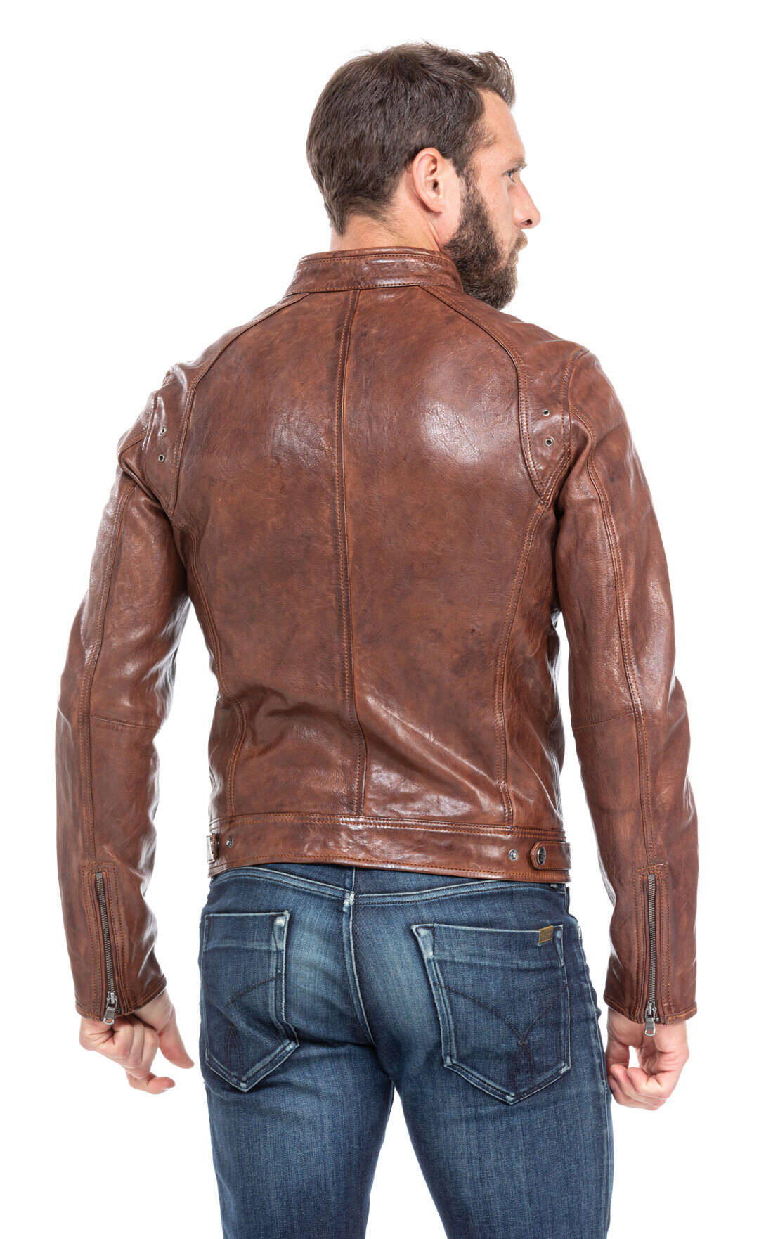 blouson cuir homme agneau tan florian style motard (7)