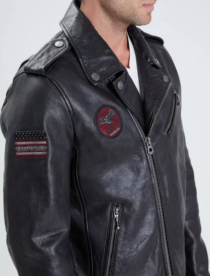 blouson cuir homme biker style perf von dutch 102066 (8)