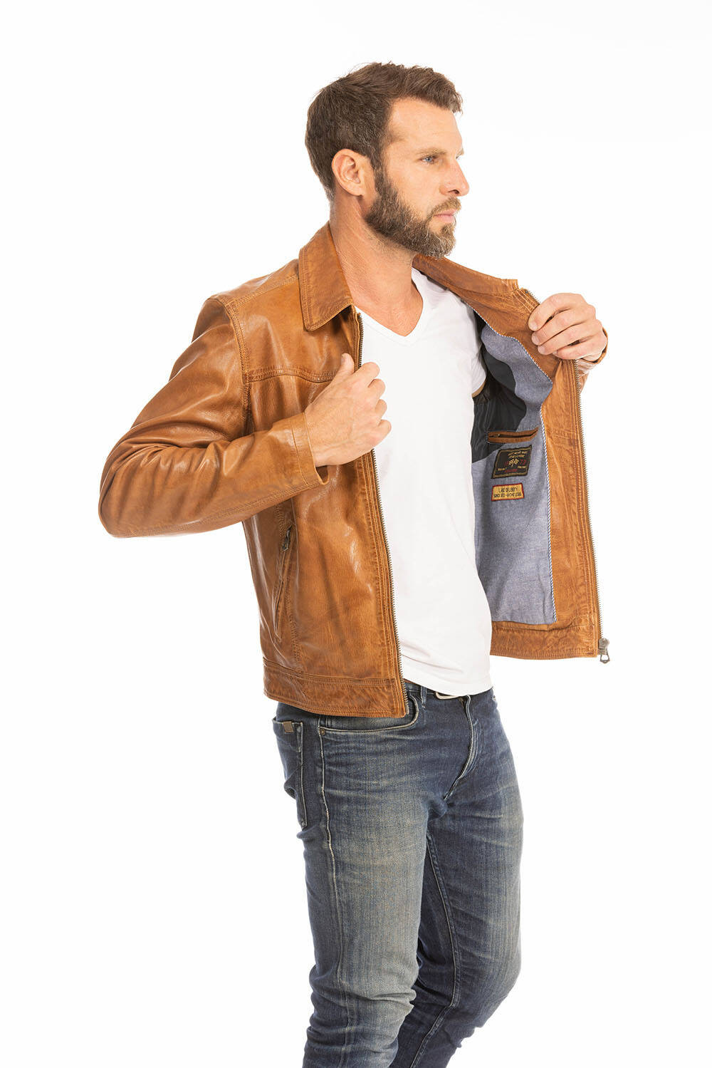 blouson cuir homme cognac 100144 major  (10)