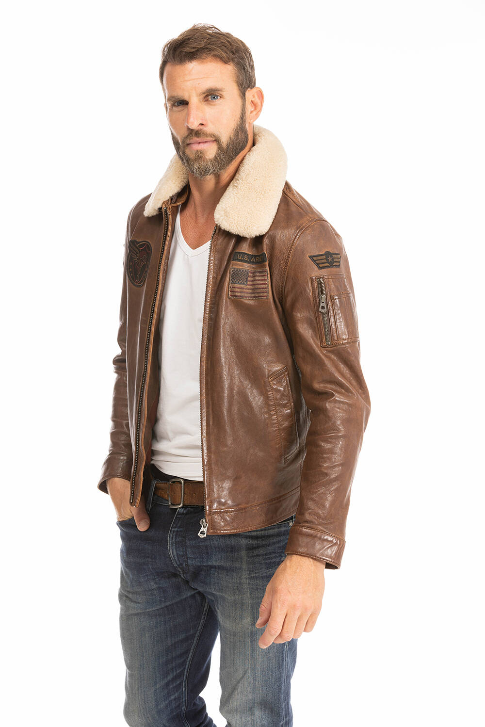 blouson cuir homme cognac fonce 102422 style pilote (2)