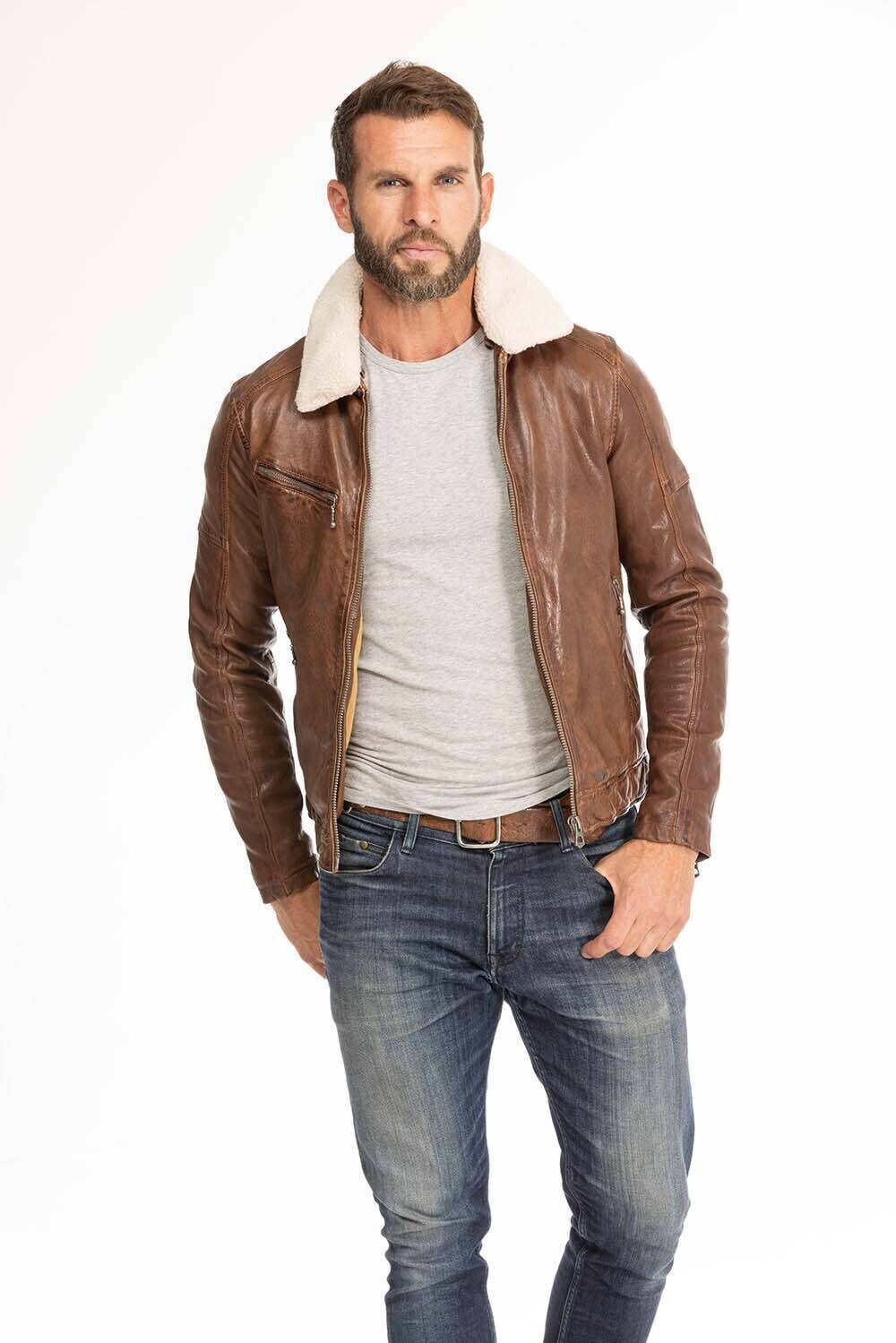 blouson cuir homme cognac fonce 102423 (3)