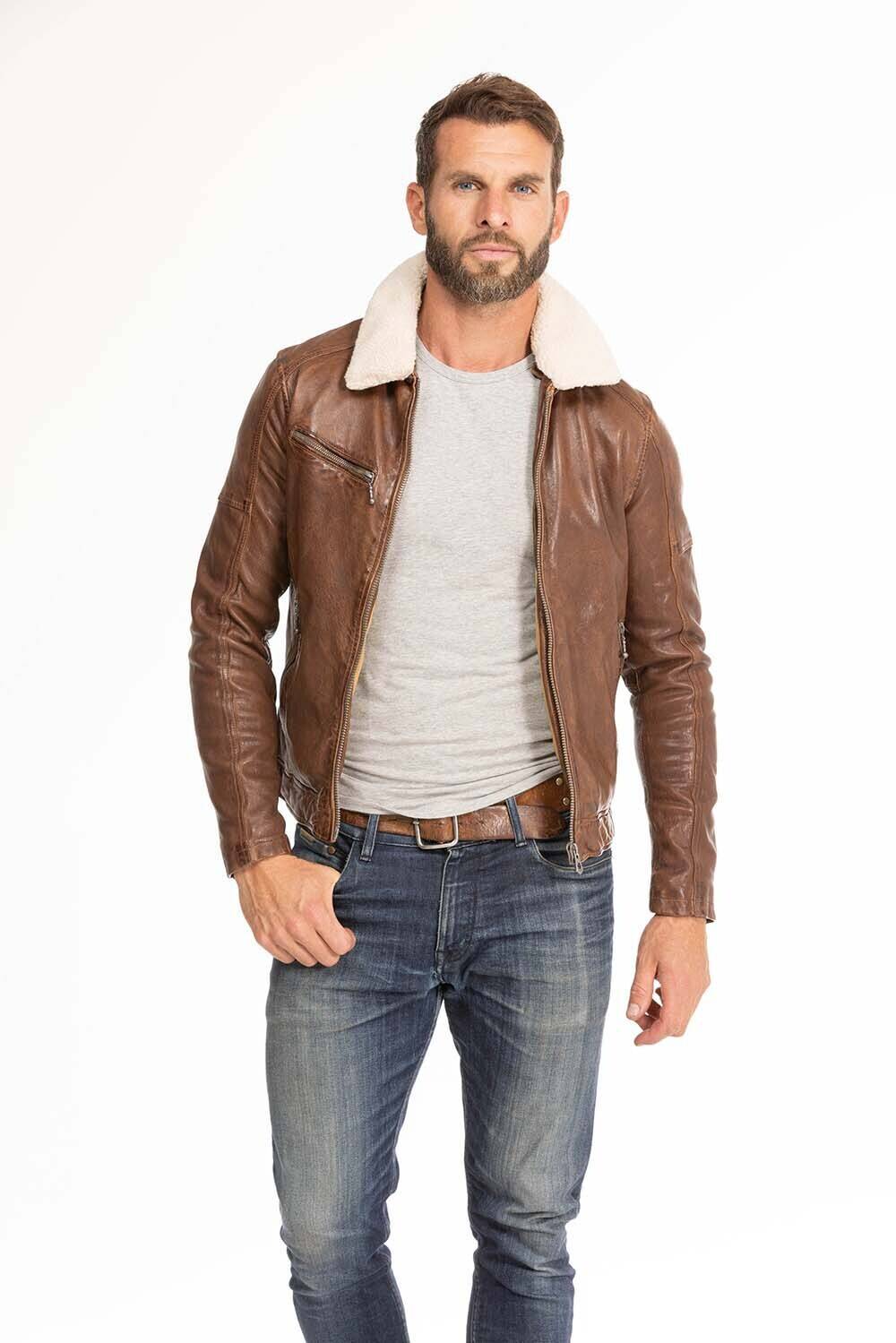 blouson cuir homme cognac fonce 102423 (4)