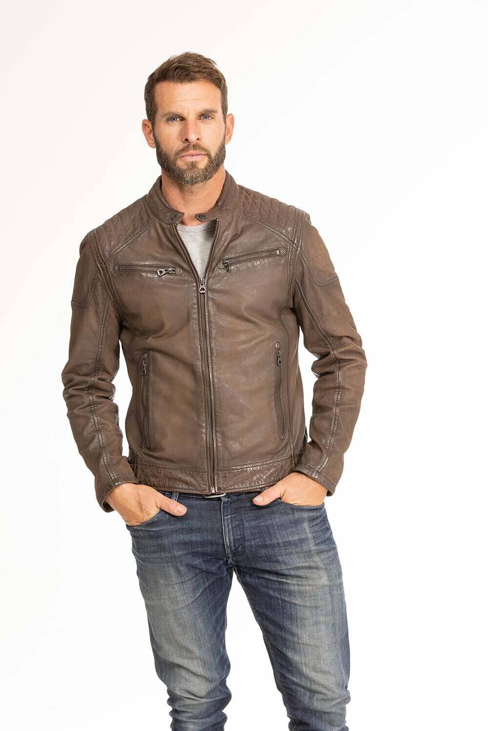 blouson cuir homme marron 1201-0485 (10)