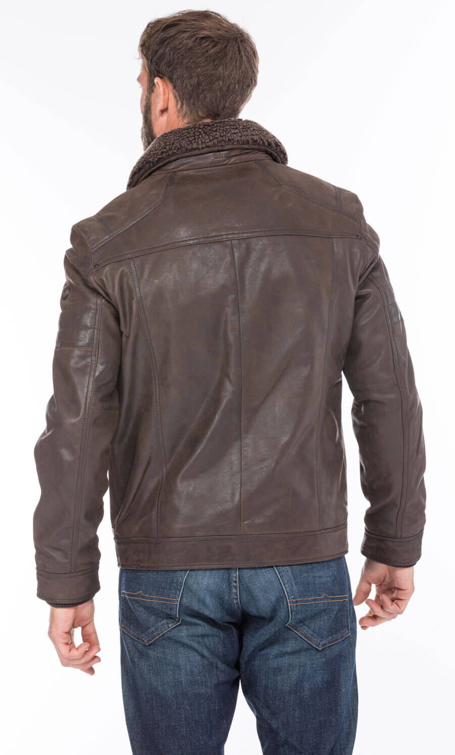 blouson cuir homme marron damien  (7)