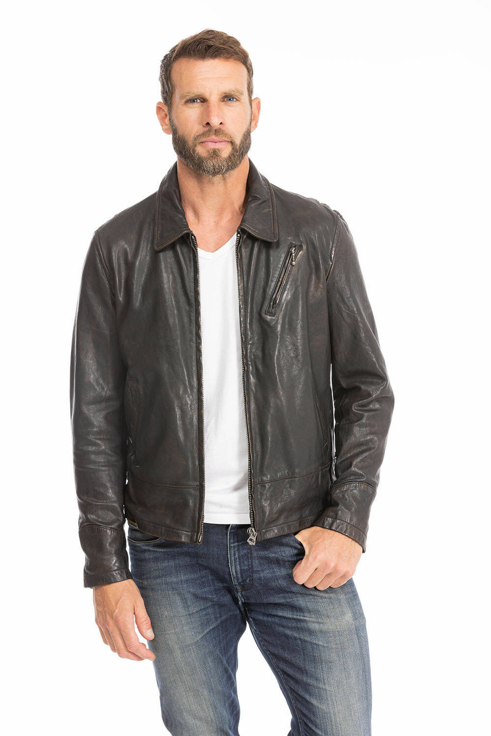 blouson cuir homme noir  (1)