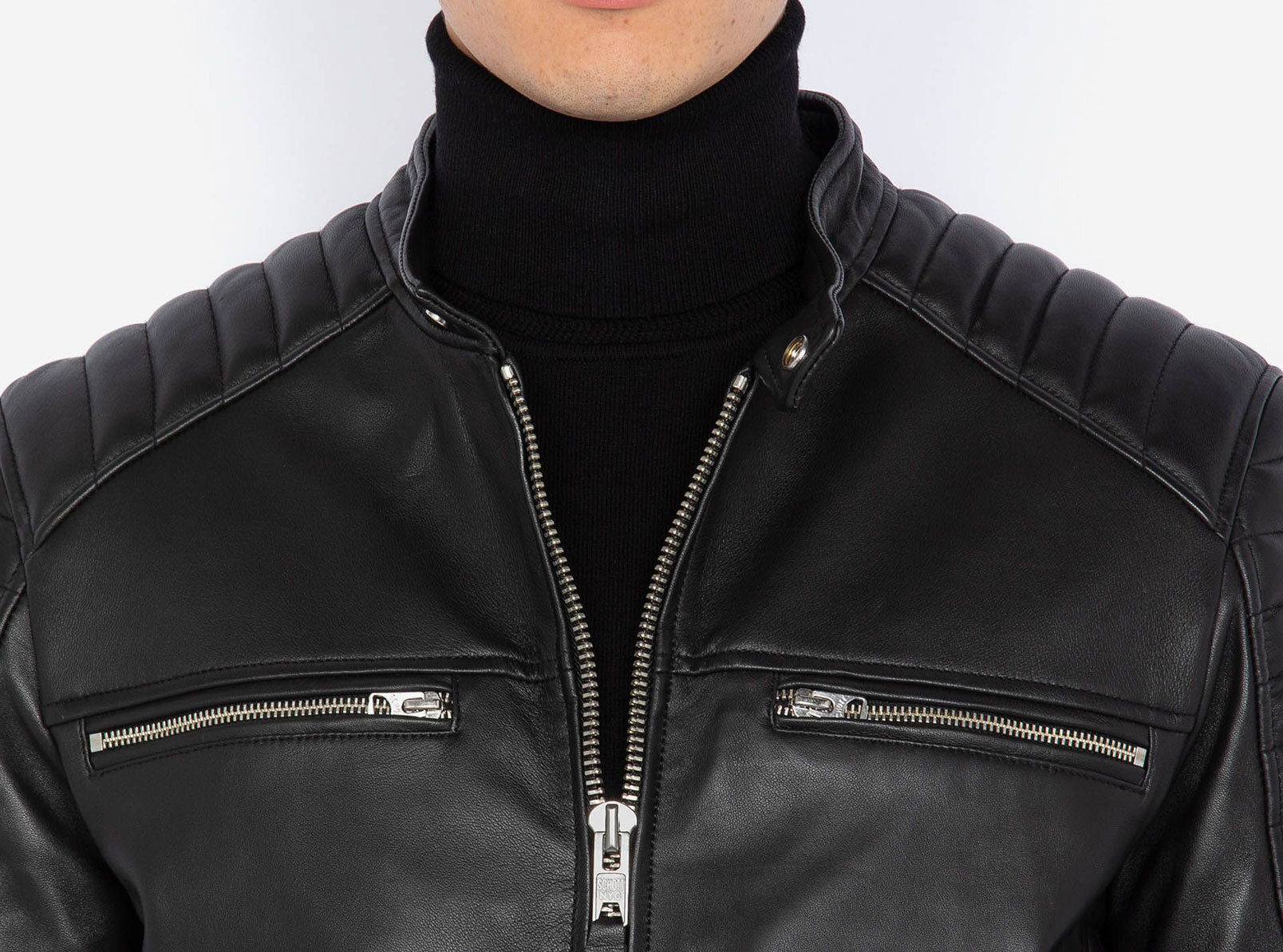 blouson cuir homme noir schott lcrock (2)