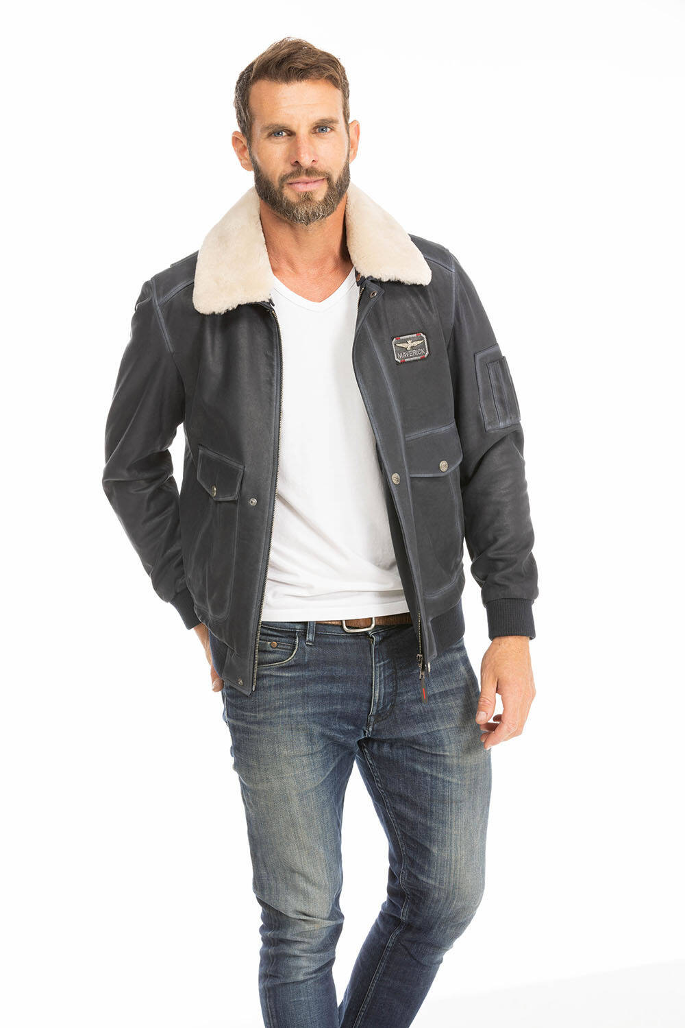 blouson cuir homme pilote bleu ek72 (6)