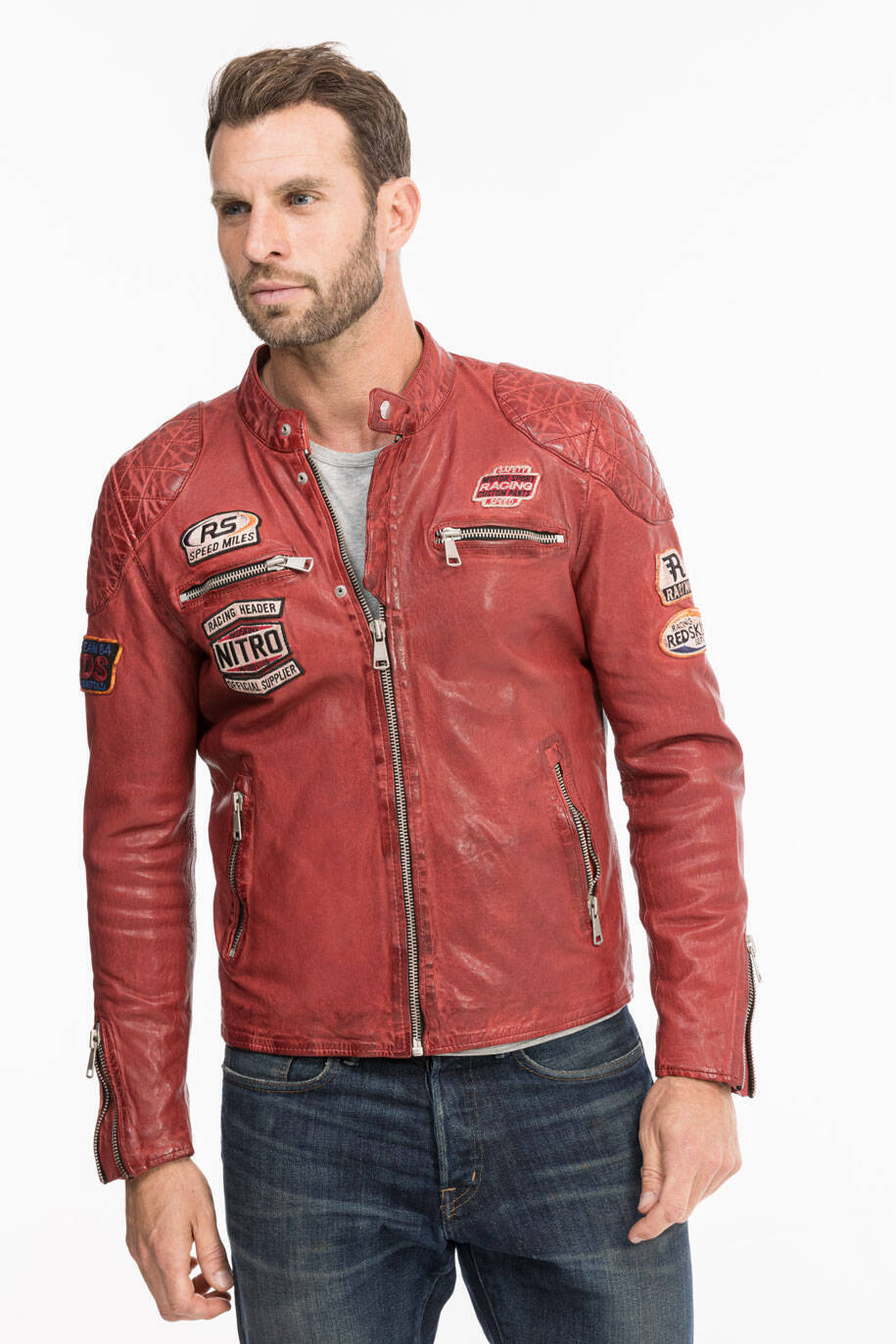 blouson cuir homme redkins rouge rf 132 (6)