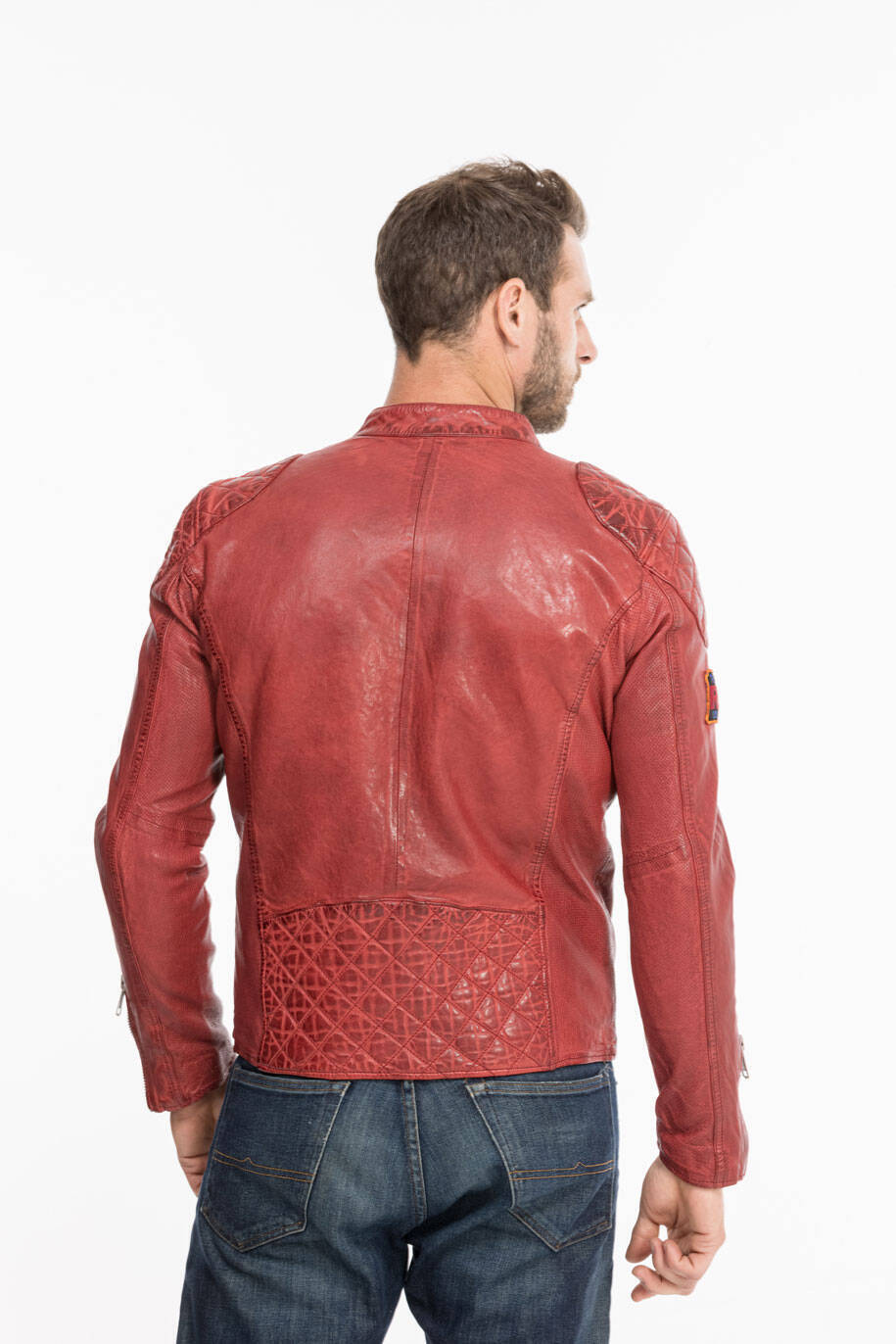 blouson cuir homme redkins rouge rf 132 (7)