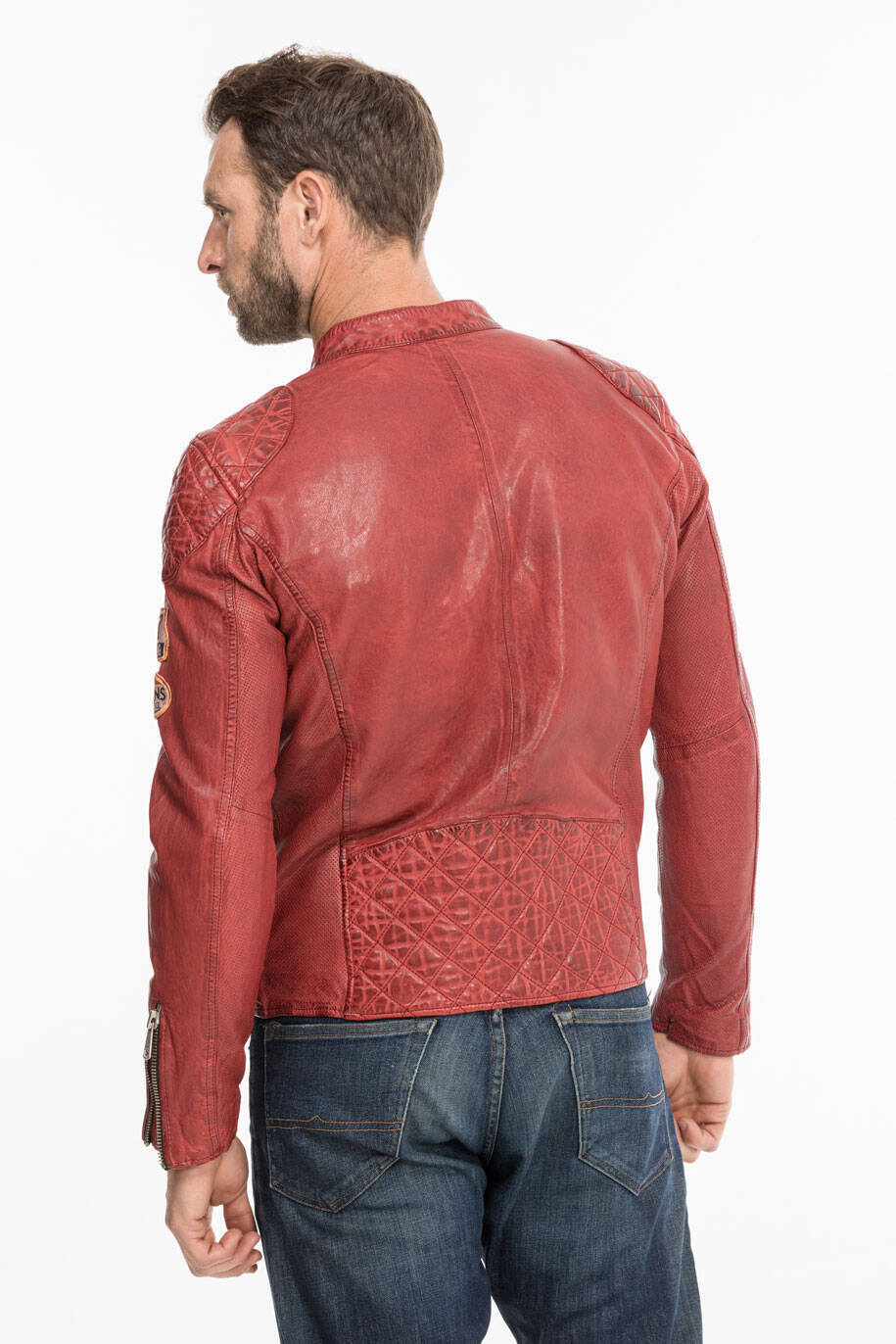 blouson cuir homme redkins rouge rf 132 (9)