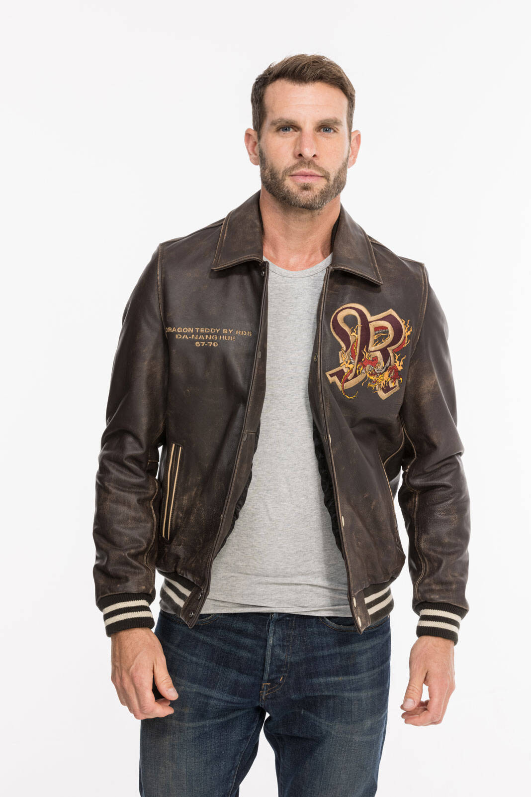 blouson cuir homme redskins marron rf 134 dragon (11)