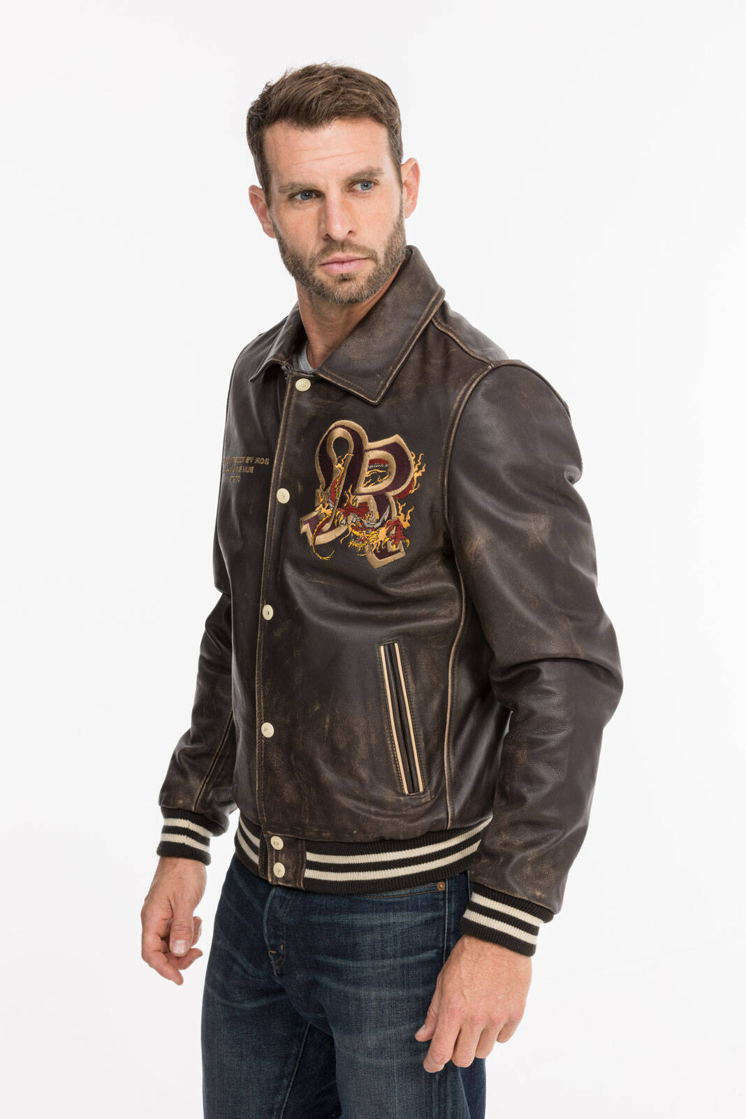 blouson cuir homme redskins marron rf 134 dragon (5)