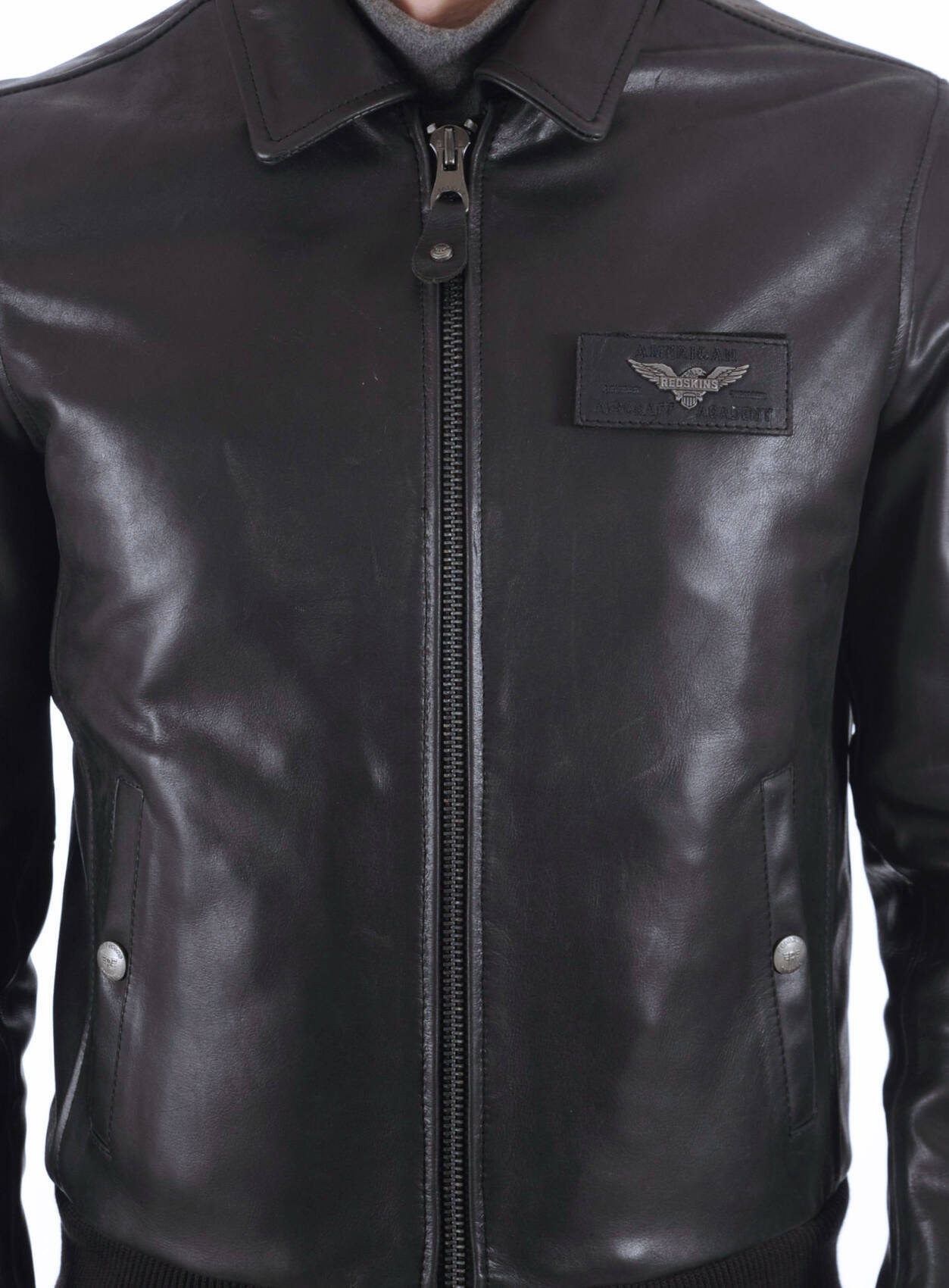 blouson cuir homme redskins texaco noir  (1)