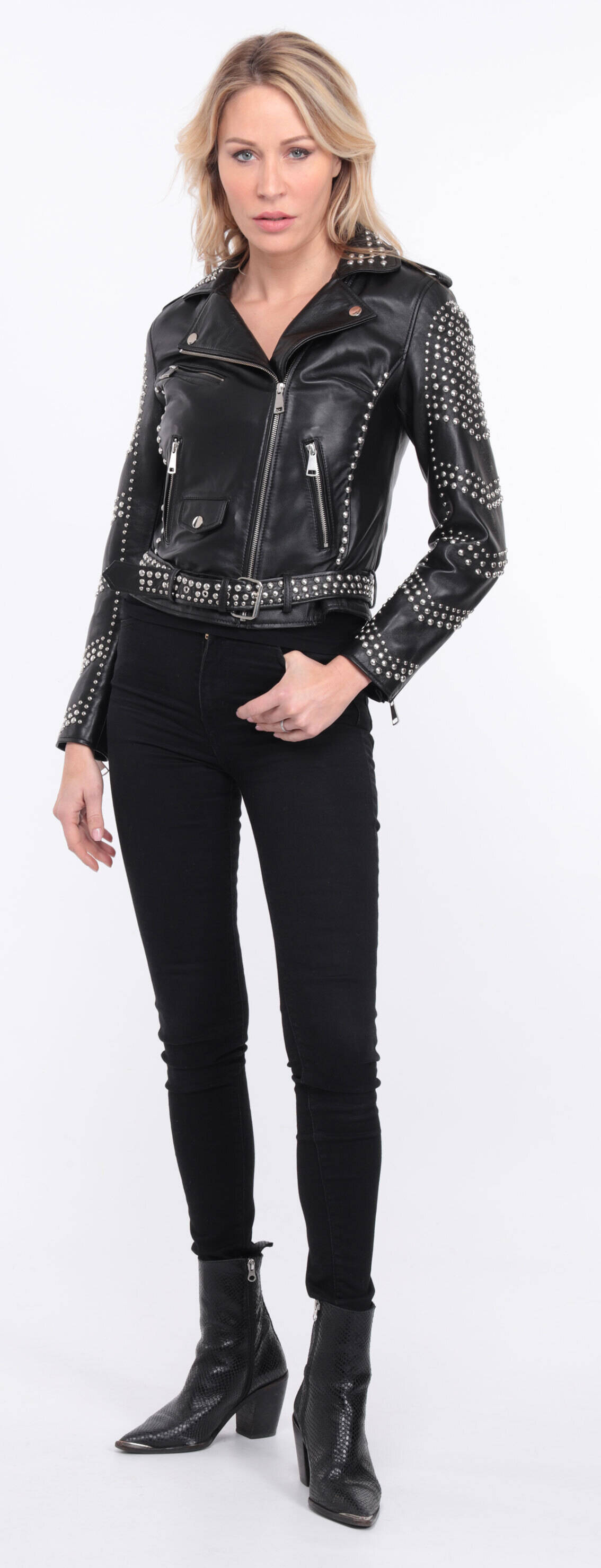 Blouson cuir noir marbella clout (2)