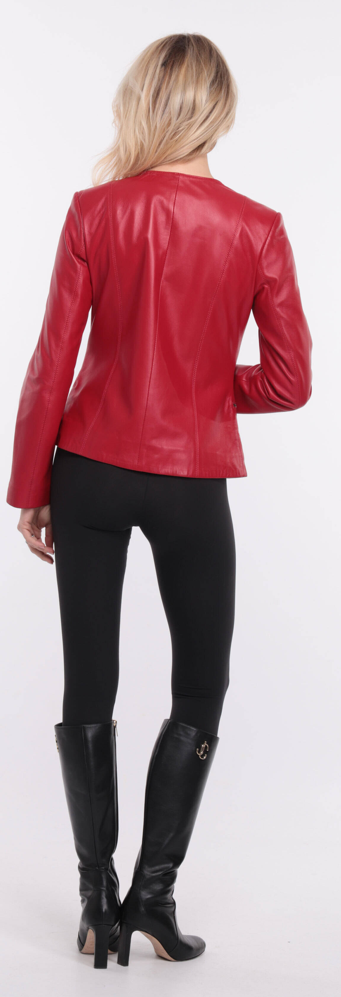 blouson cuir rouge chrsista (16)