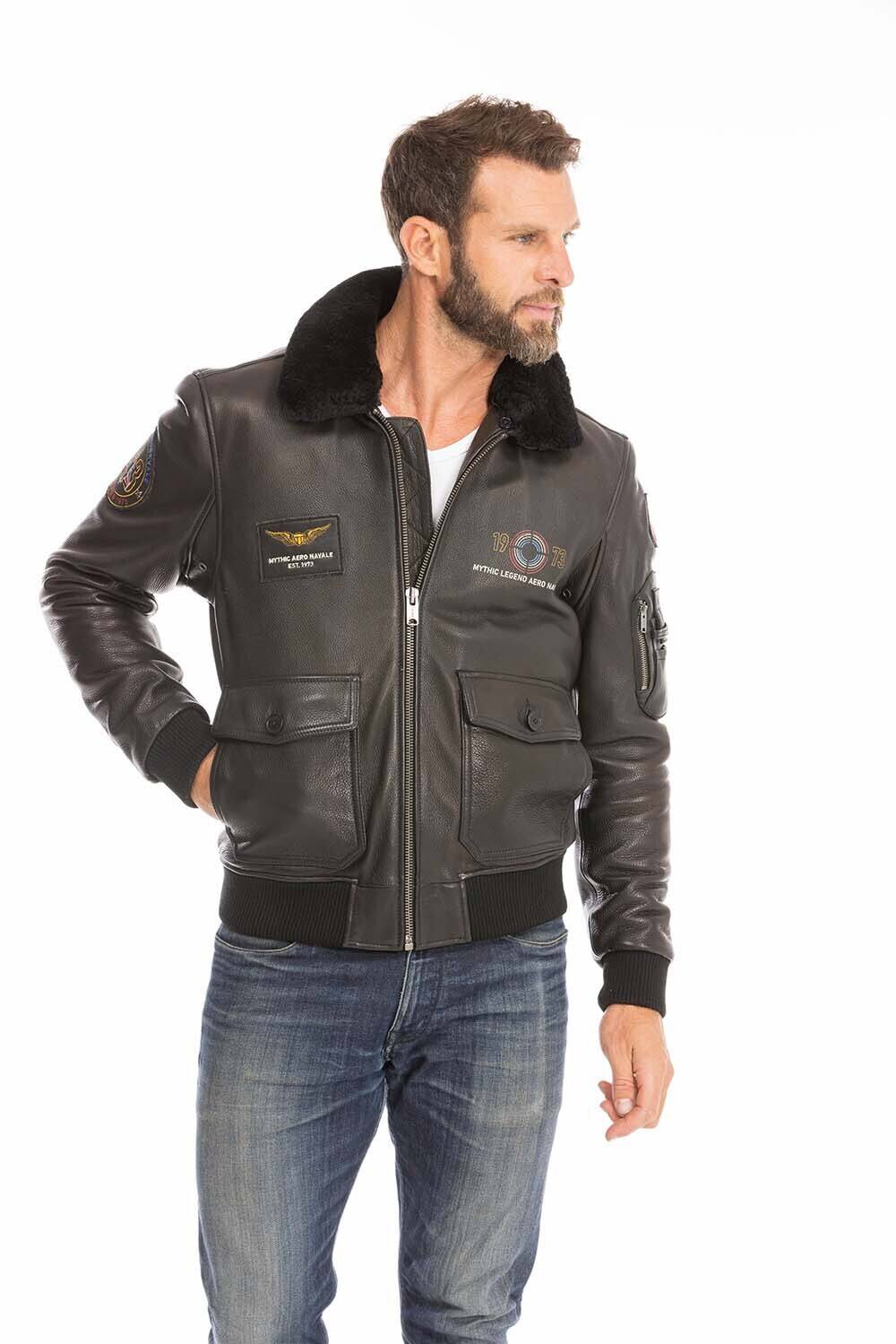 blouson pilote aviateur homme noir 102424 (12)