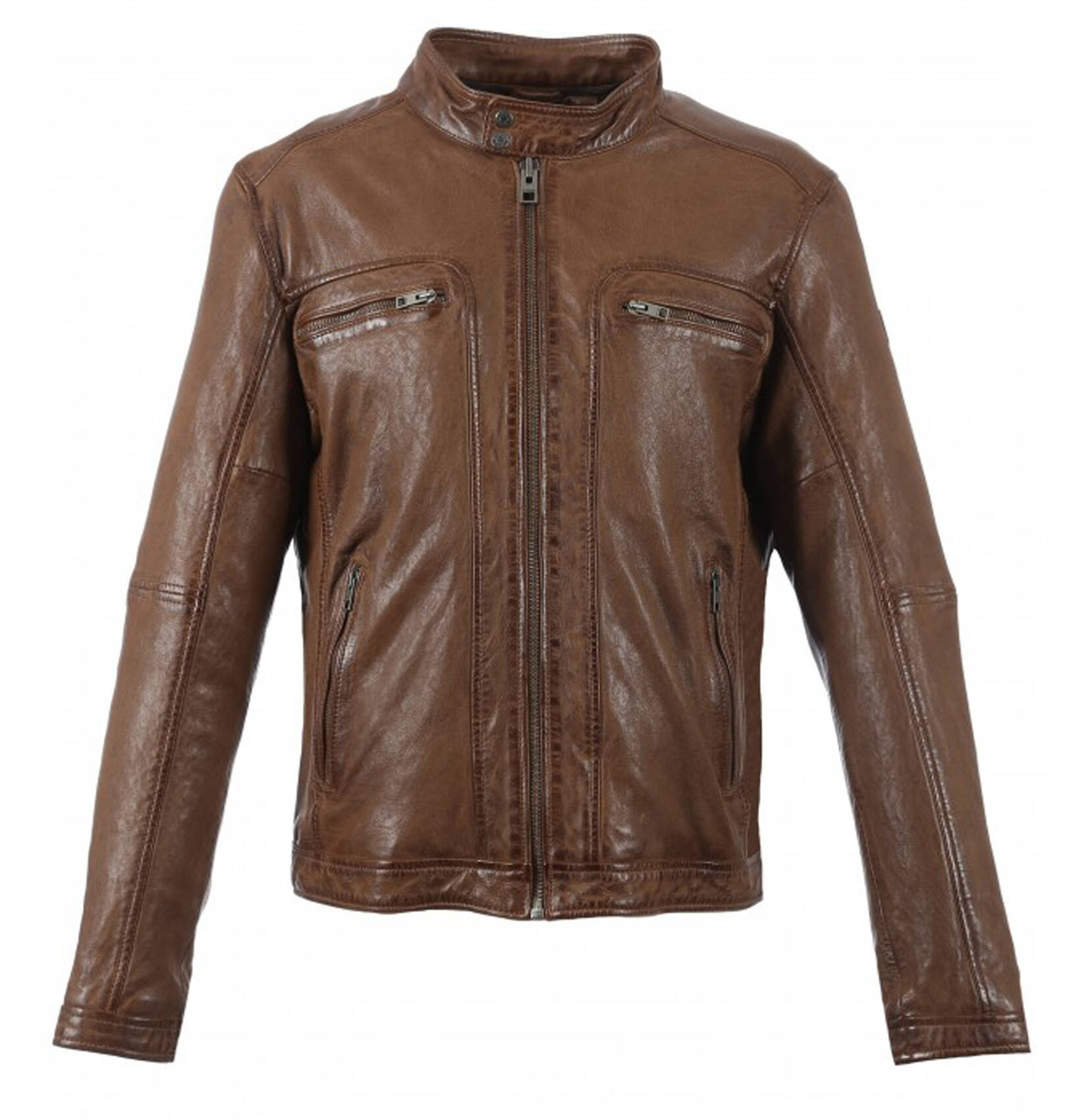 drink-ref-63036-tan-blouson-en-cuir-veritable-a-capuche-amovible ss capcuhe