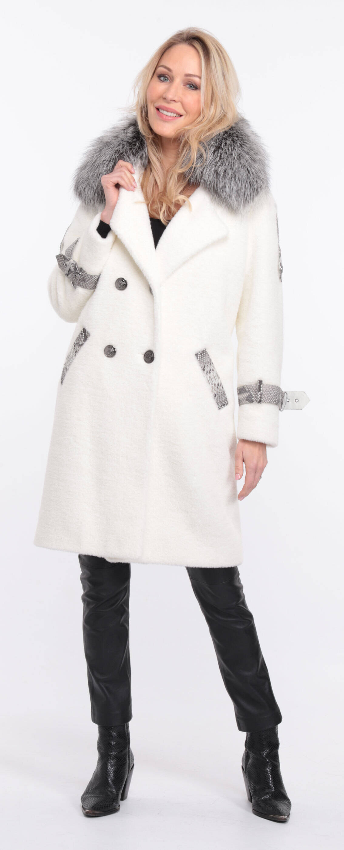 manteau amber al cantara blanc col renard argente (4)