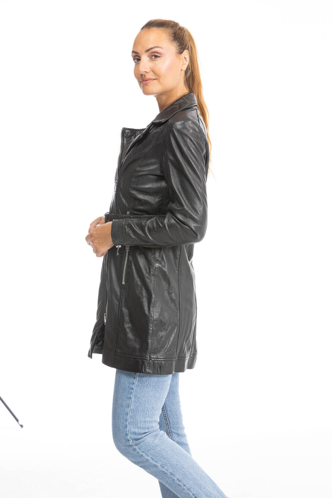 trois quart cuir femme noir dayna (6)