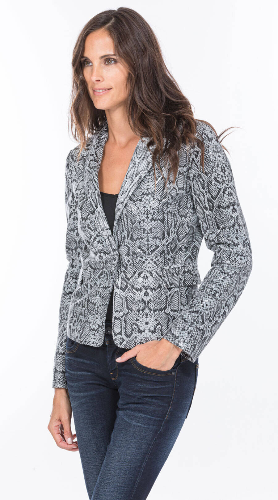 veste cuir femme aspect serpent aliana gris (2)