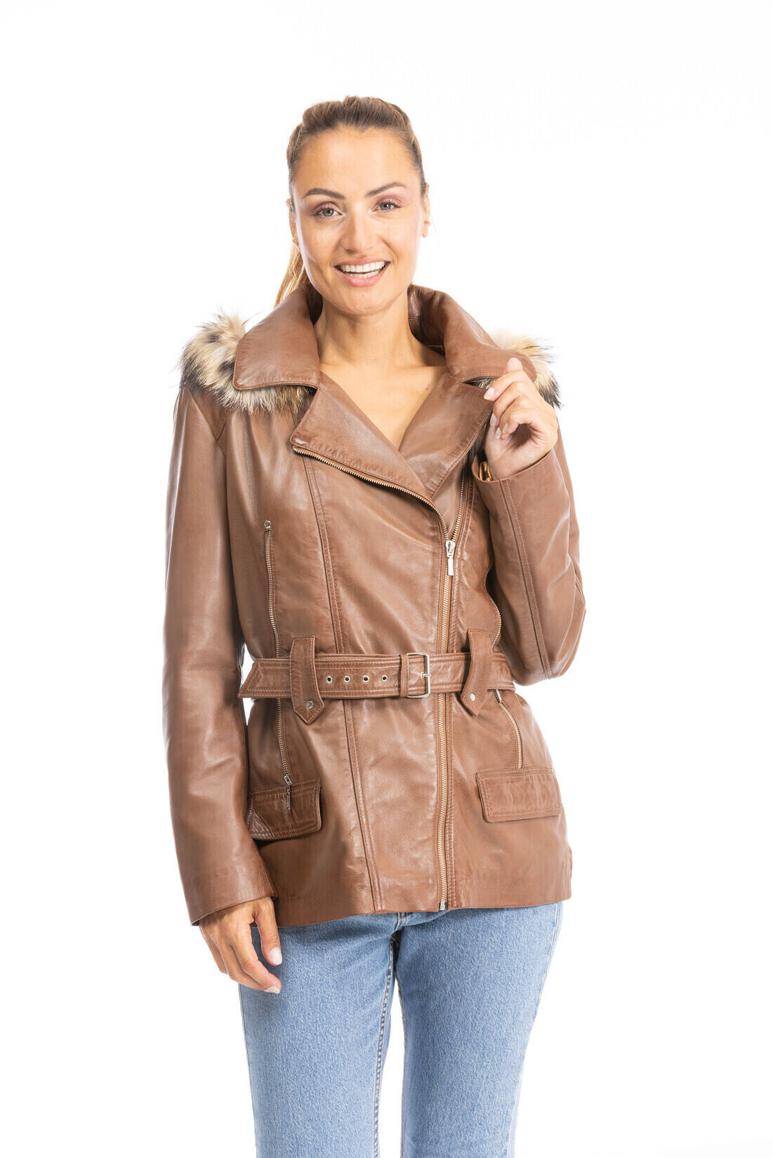 veste cuir femme gold angelique (2)