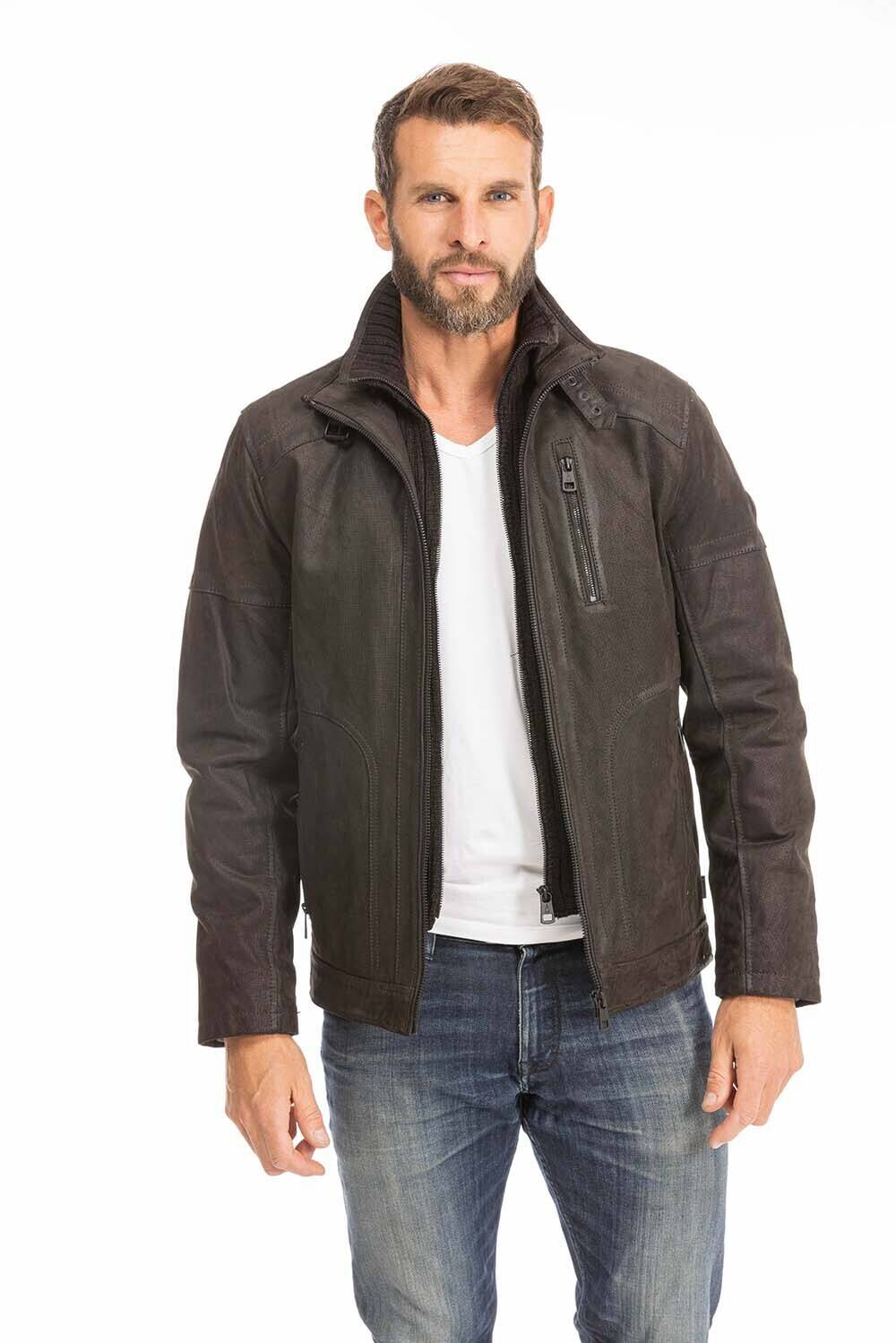 veste cuir homme franck noir marron  (1)