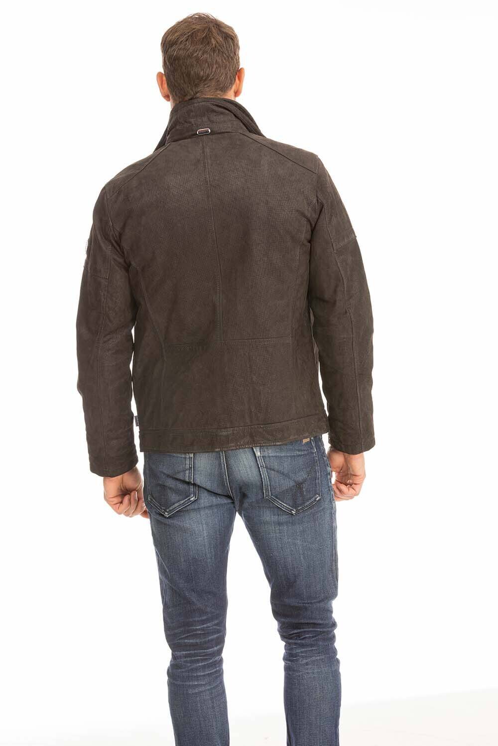 veste cuir homme franck noir marron  (7)